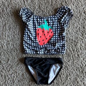 Cat & Jack Black Checkered Swimsuit